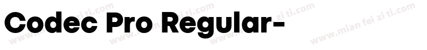 Codec Pro Regular字体转换